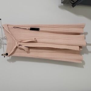 NWT pink midi skirt with metallic threads